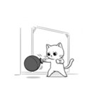 かわいいジム猫トレーニングスタンプ（個別スタンプ：24）