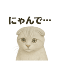 そっと祈る猫のスコティッシュホールド（個別スタンプ：7）