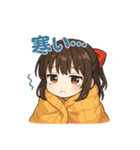 可愛いリボンを付けた女の子スタンプ（個別スタンプ：8）