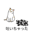 猫あるある（ぶち猫（白茶）／短毛）（個別スタンプ：33）