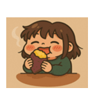 もぐもぐひかりちゃん（個別スタンプ：6）