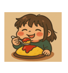 もぐもぐひかりちゃん（個別スタンプ：7）