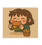もぐもぐひかりちゃん（個別スタンプ：14）