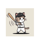 猫たちの野球大会スタンプ（個別スタンプ：9）