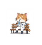 猫たちの野球大会スタンプ（個別スタンプ：20）