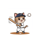 猫たちの野球大会スタンプ（個別スタンプ：23）