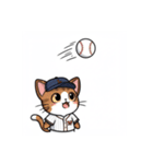 猫たちの野球大会スタンプ（個別スタンプ：24）