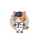 猫たちの野球大会スタンプ（個別スタンプ：25）