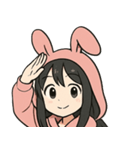 うさ耳パーカー少女2（個別スタンプ：2）
