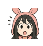 うさ耳パーカー少女2（個別スタンプ：4）
