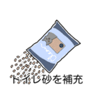 猫あるある（ぶち猫（白灰）／短毛）（個別スタンプ：6）