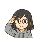 パーカー少女2（個別スタンプ：1）
