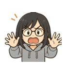 パーカー少女2（個別スタンプ：4）
