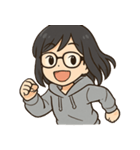 パーカー少女2（個別スタンプ：8）