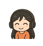 ヘッドフォンの少女2（個別スタンプ：2）