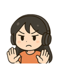 ヘッドフォンの少女2（個別スタンプ：4）