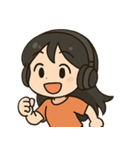 ヘッドフォンの少女2（個別スタンプ：5）