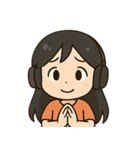 ヘッドフォンの少女2（個別スタンプ：6）