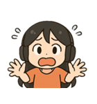 ヘッドフォンの少女2（個別スタンプ：8）