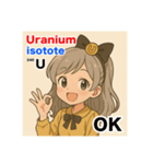 ウラン同位体擬人化スタンプ（個別スタンプ：1）