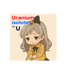 ウラン同位体擬人化スタンプ（個別スタンプ：4）