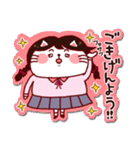 シールみたいなスタンプ【春】JK猫（個別スタンプ：39）