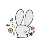灰色うさぎのうさこ（個別スタンプ：1）