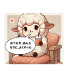 ツンデレひつじのあいさつ日和（個別スタンプ：6）