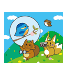 お出かけこんすけ＆たぬ吉2（個別スタンプ：5）