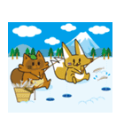 お出かけこんすけ＆たぬ吉2（個別スタンプ：8）