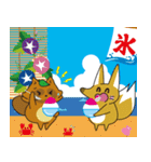 お出かけこんすけ＆たぬ吉2（個別スタンプ：16）