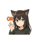 猫娘ちゃんの日常スタンプ（個別スタンプ：3）