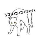 猫あるある（白猫／短毛／ゴールド）（個別スタンプ：37）