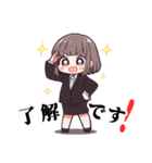 はたらく！スーツ女子の就労スタンプ！（個別スタンプ：3）