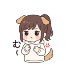 ポニーテールの犬系彼女（個別スタンプ：4）