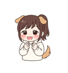 ポニーテールの犬系彼女（個別スタンプ：8）