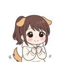 ポニーテールの犬系彼女（個別スタンプ：11）
