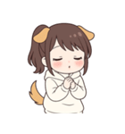ポニーテールの犬系彼女（個別スタンプ：12）
