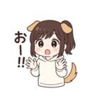 ポニーテールの犬系彼女（個別スタンプ：16）
