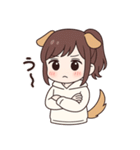 ポニーテールの犬系彼女（個別スタンプ：17）
