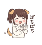ポニーテールの犬系彼女（個別スタンプ：19）