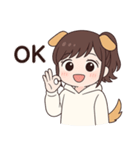 ポニーテールの犬系彼女（個別スタンプ：30）