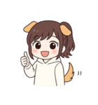 ポニーテールの犬系彼女（個別スタンプ：32）
