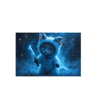 cool cat 【ネコヤギ】ピストル、剣、刀、（個別スタンプ：7）