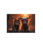 cool cat 【ネコヤギ】ピストル、剣、刀、（個別スタンプ：9）