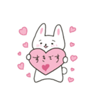 まゆげのうささん恋をする♪（個別スタンプ：1）