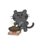 バレーする黒豹（個別スタンプ：9）