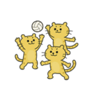 バレーする豹とうさぎ①（個別スタンプ：6）