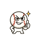 ブサカワ野球ボール リアクションver.（個別スタンプ：11）