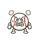 ブサカワ野球ボール リアクションver.（個別スタンプ：22）